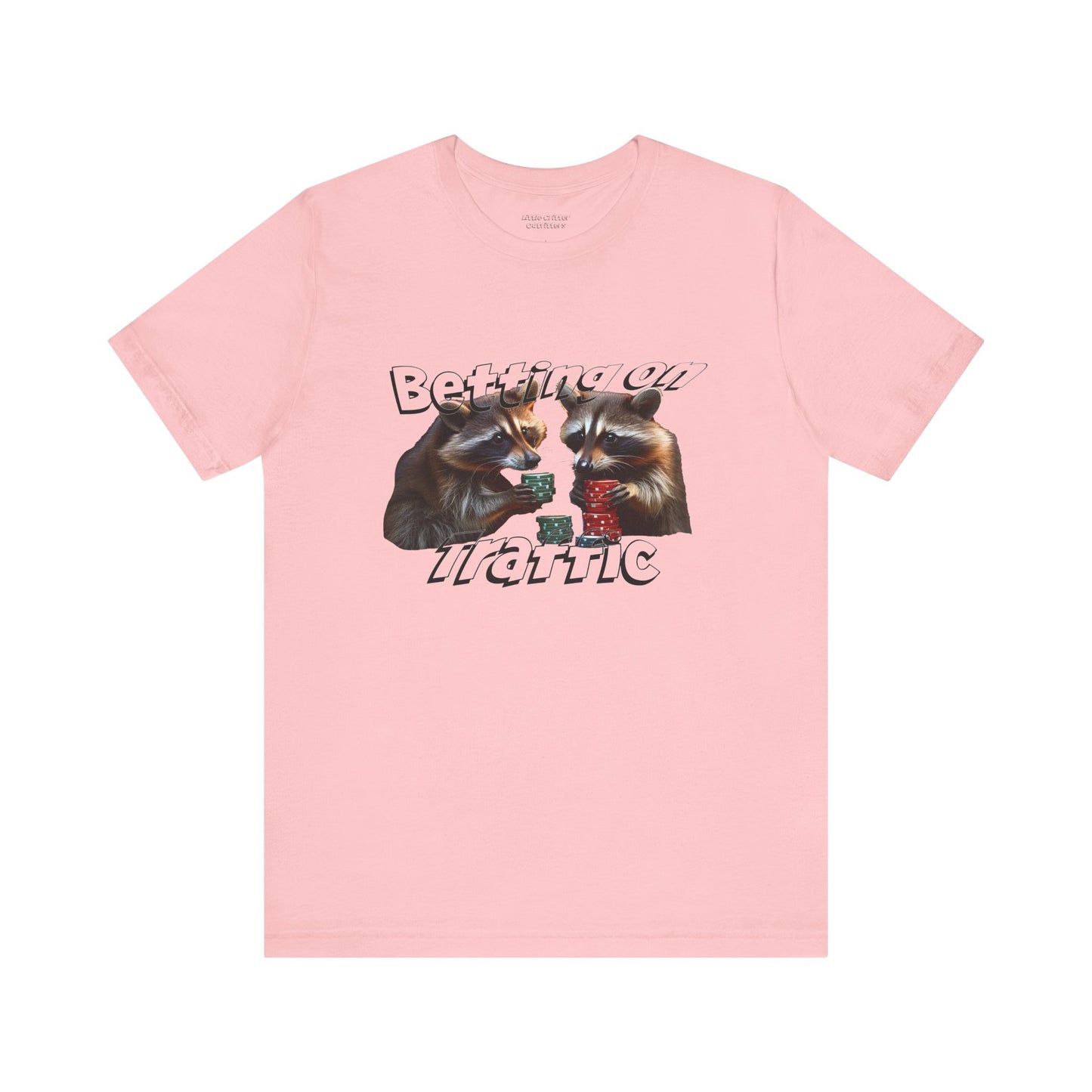 Funny Betting Raccoon Unisex T-Shirt - Perfect for Gamers & Animal Lovers