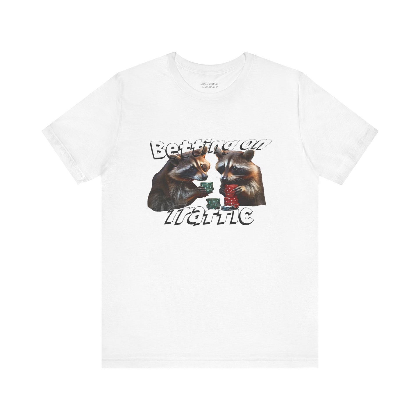 Funny Betting Raccoon Unisex T-Shirt - Perfect for Gamers & Animal Lovers