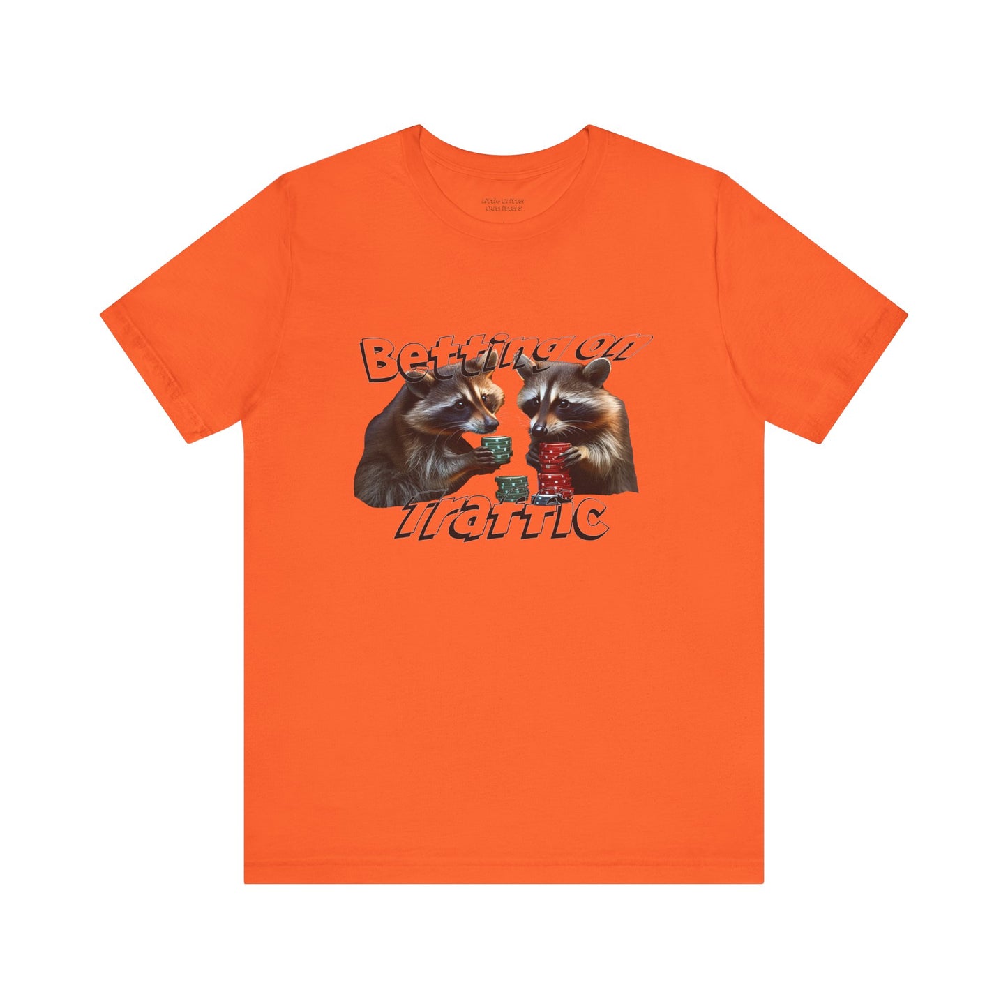Funny Betting Raccoon Unisex T-Shirt - Perfect for Gamers & Animal Lovers