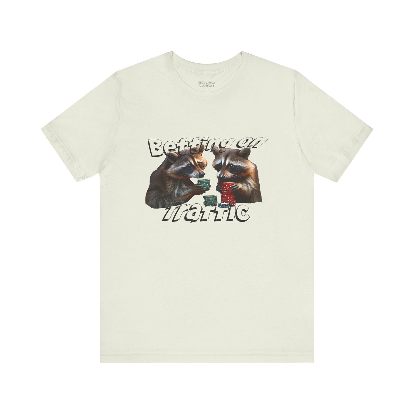 Funny Betting Raccoon Unisex T-Shirt - Perfect for Gamers & Animal Lovers