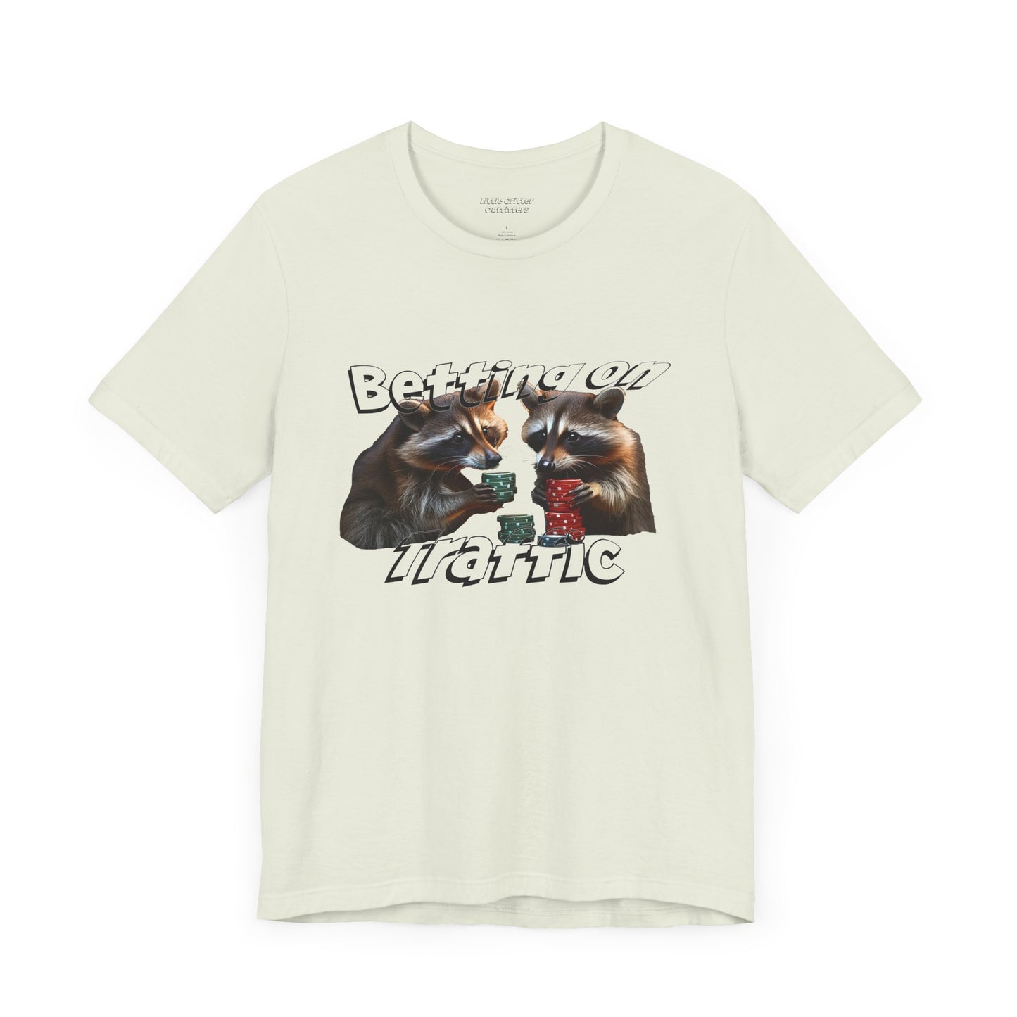 Funny Betting Raccoon Unisex T-Shirt - Perfect for Gamers & Animal Lovers