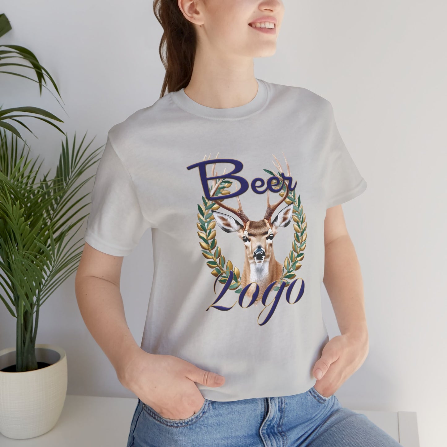 Beer Logo Unisex Jersey Tee - Perfect for Outdoor Gatherings & Celebrations