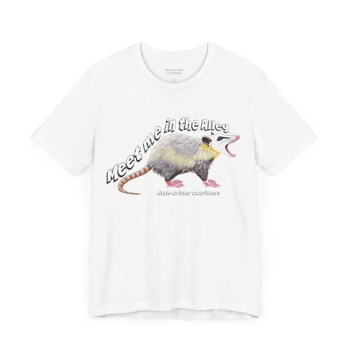 Quirky Opossum Graphic Tee - "Meet Me in the Alley" Design
