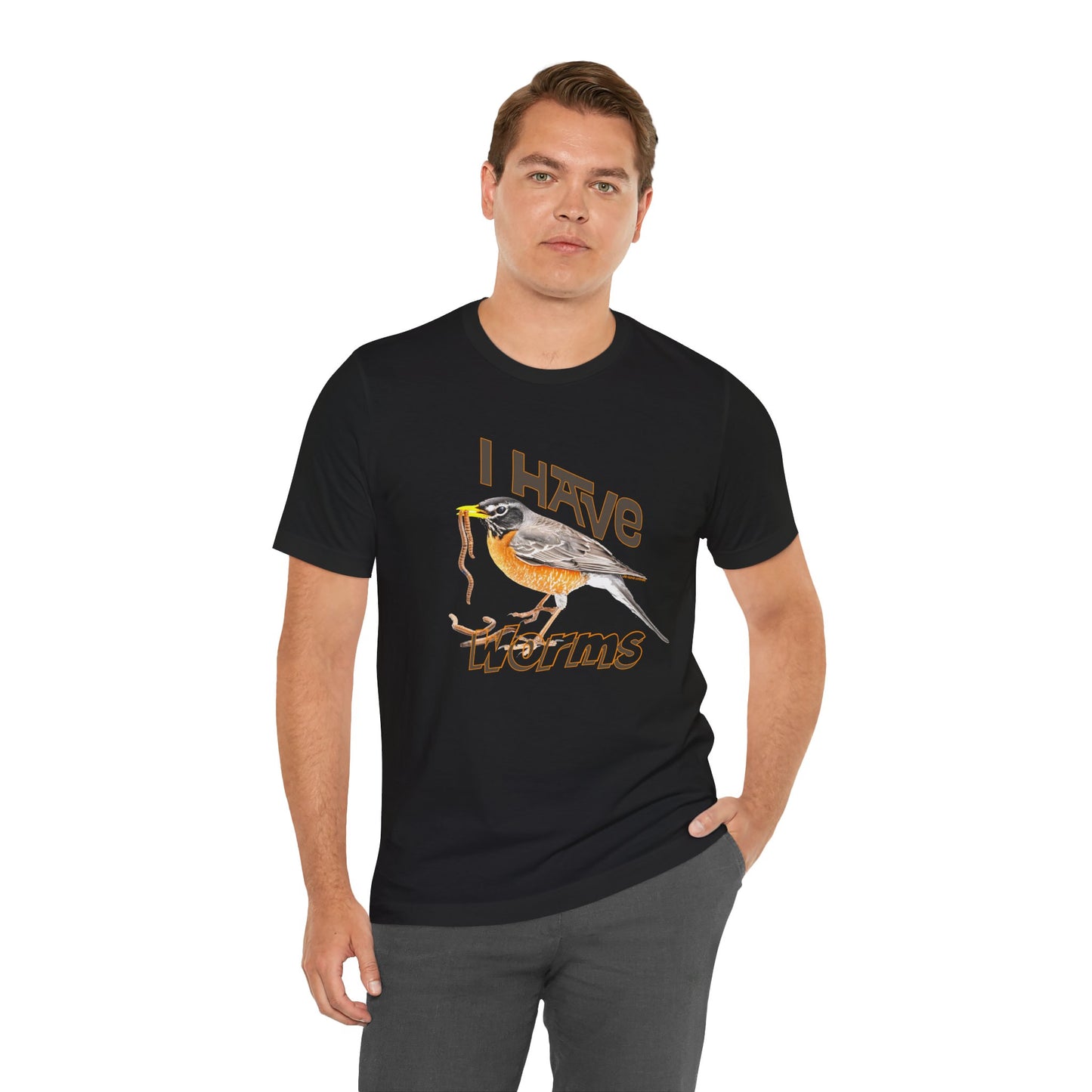 I Have Worms Bird Graphic Unisex Tee - Fun Nature T-Shirt