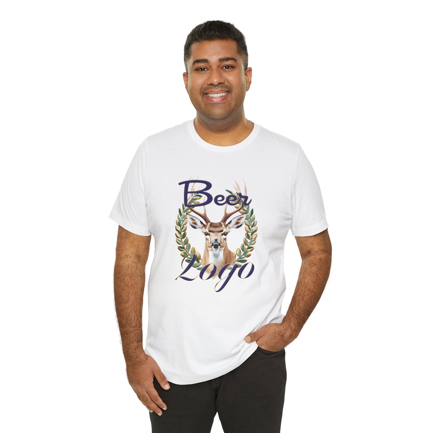Beer Logo Unisex Jersey Tee - Perfect for Outdoor Gatherings & Celebrations