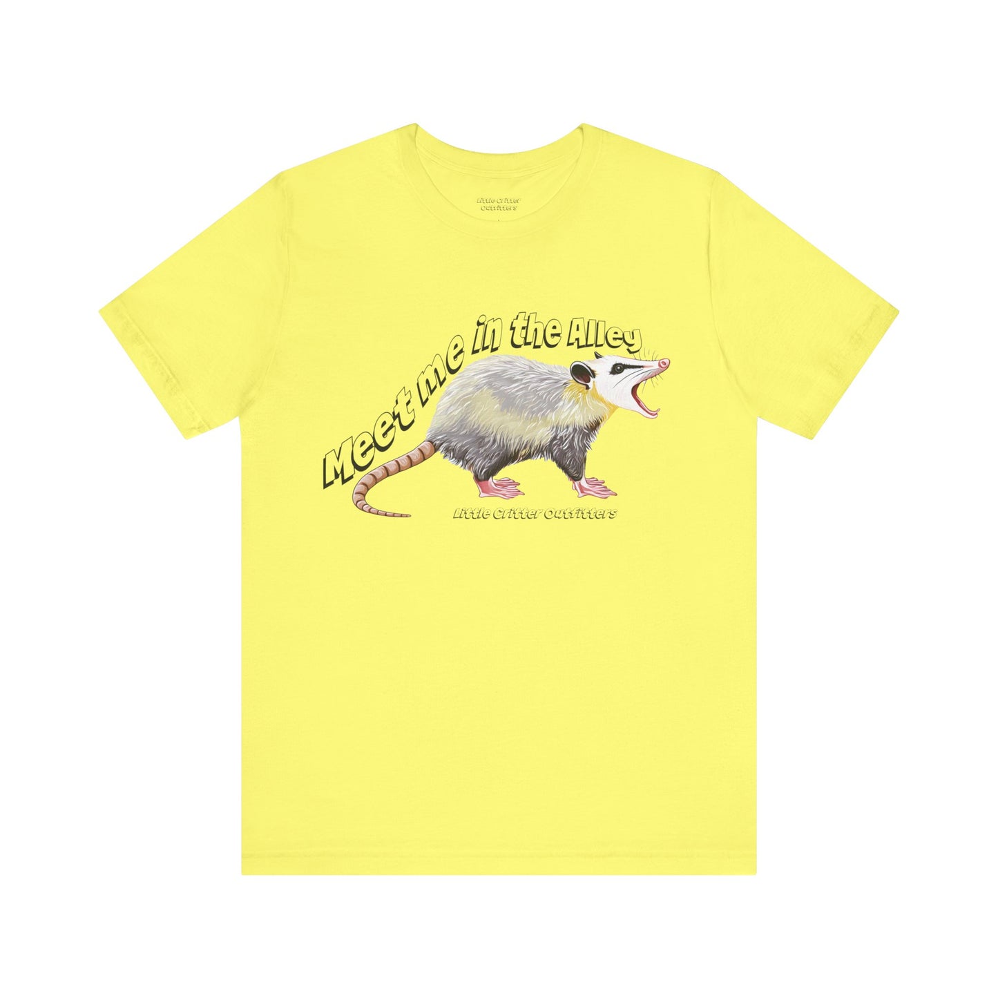 Quirky Opossum Graphic Tee - "Meet Me in the Alley" Design