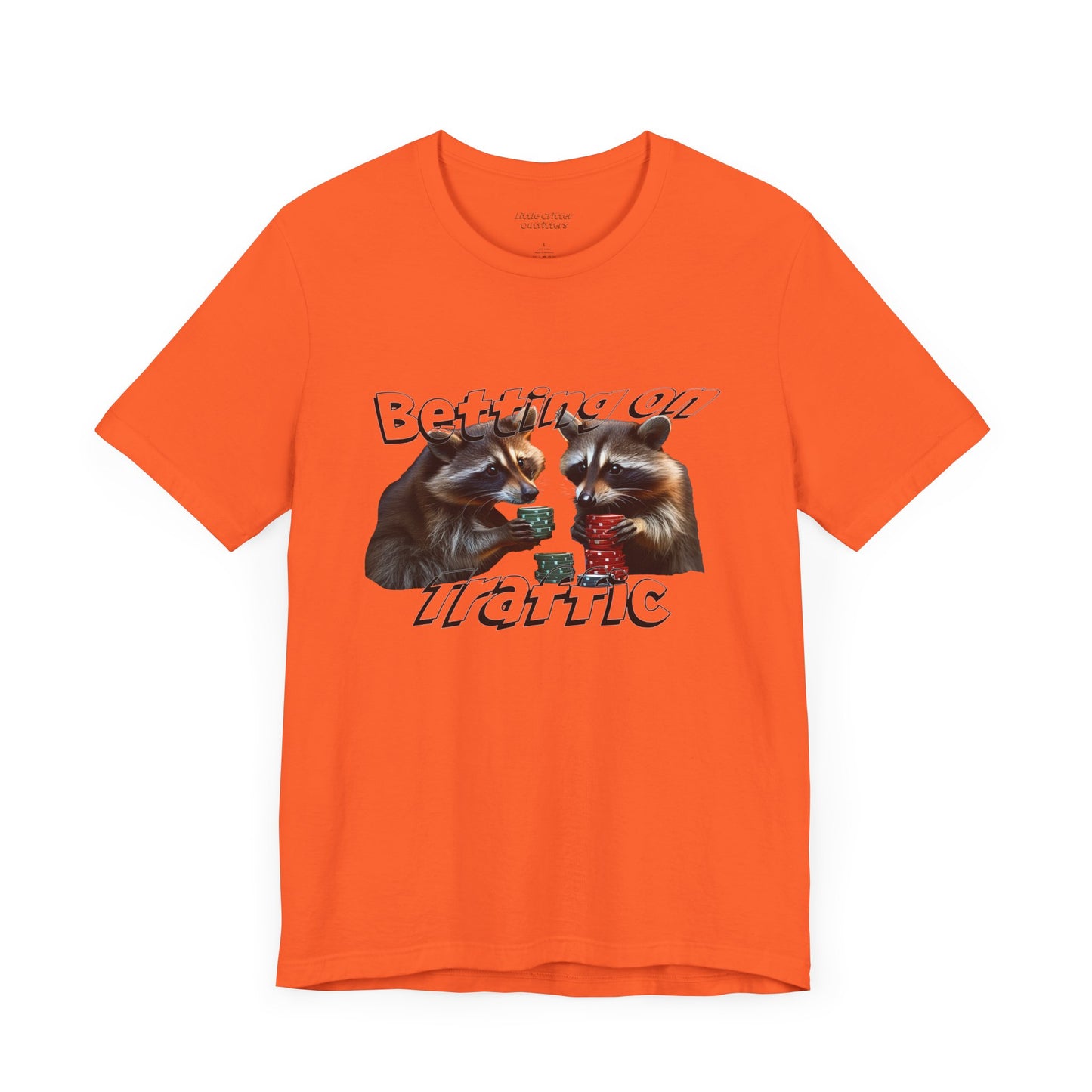 Funny Betting Raccoon Unisex T-Shirt - Perfect for Gamers & Animal Lovers