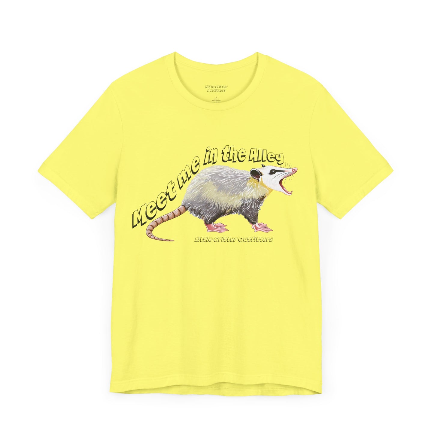 Quirky Opossum Graphic Tee - "Meet Me in the Alley" Design