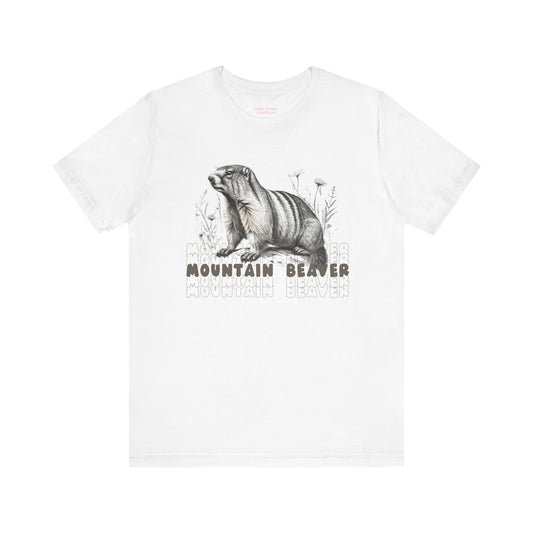 Mountain Beaver Graphic Unisex Tee - Marmot Lover's Shirt