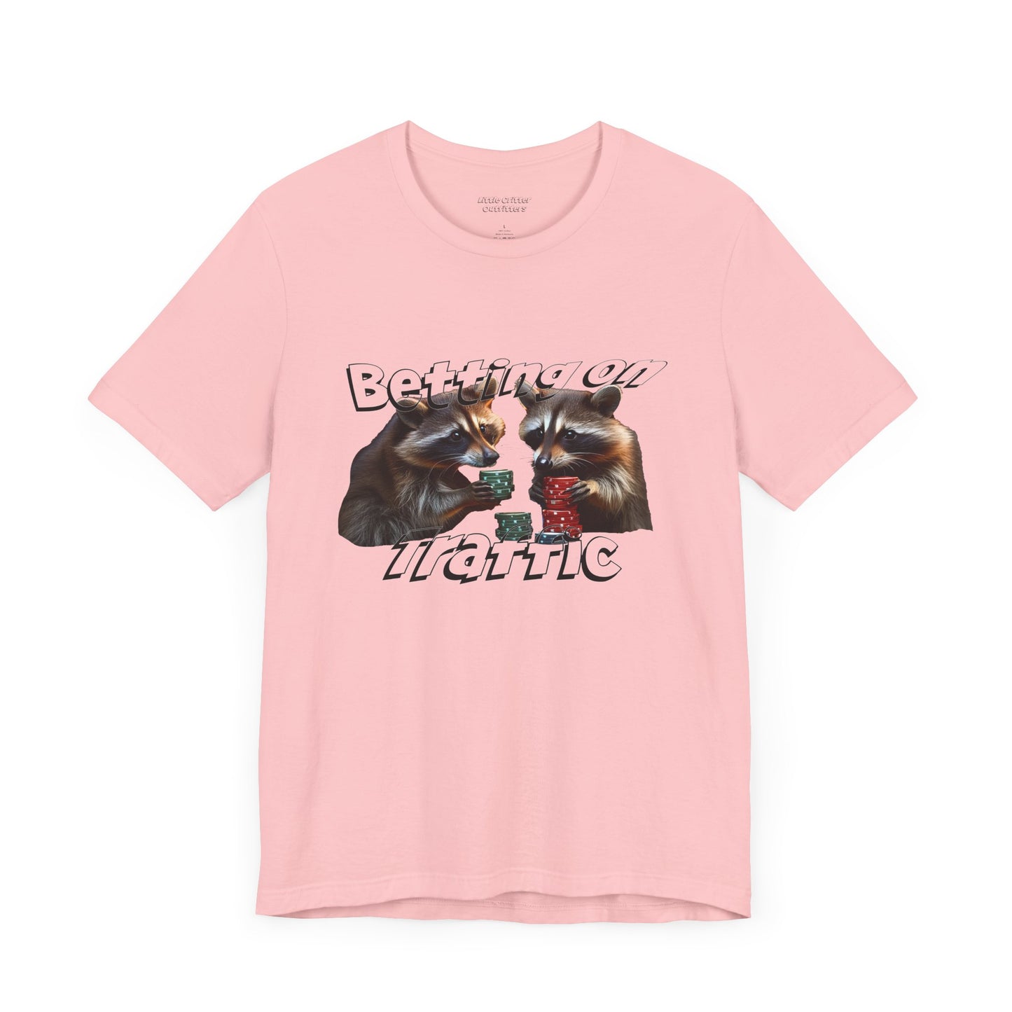 Funny Betting Raccoon Unisex T-Shirt - Perfect for Gamers & Animal Lovers